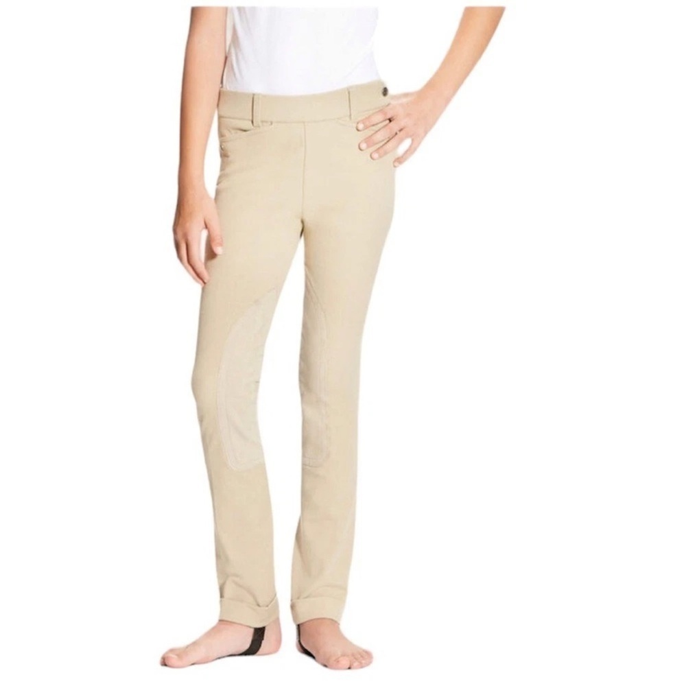 Ariat Heritage Side Zip Knee Patch Jod Girls Tan Saddle Pants NWT